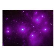 Pleiades en tarjeta púrpura del perfil tarjetas de visita