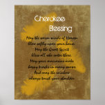 Pluma de oro de la bendición cherokee poster