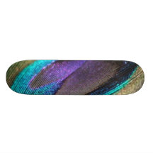 Pluma del pavo real patin personalizado