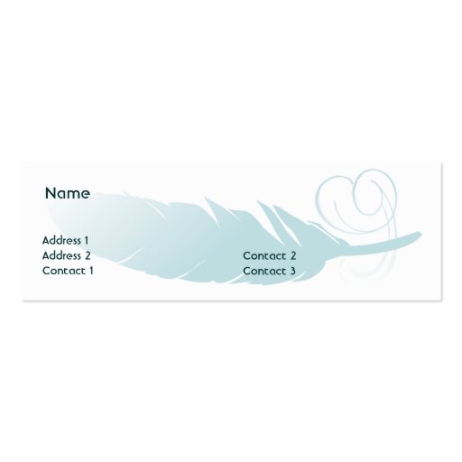 Pluma - flaca plantilla de tarjeta de visita