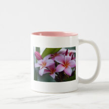 Plumarias rosado hawaiano taza