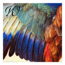 PLUMAS del ALA de un monograma del RODILLO EUROPEO Comunicado Personalizado