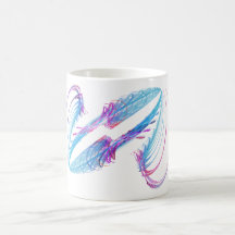 Plumas del espejo tazas de café