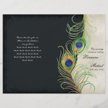 Plumas del pavo real - negro, casando programa tarjetas publicitarias