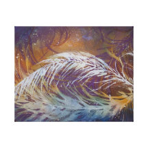 Plumas en Watercolour Lona Estirada Galerias