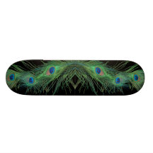 Plumas verdes con negro patín personalizado