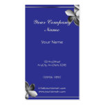Plumeria azul y de plata tarjetas de negocio