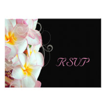 Plumeria/playa/tropical del rosa del rsvp de PixDe Anuncio