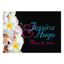 Plumeria rosado de PixDezines/playa/boda tropical Comunicado Personal