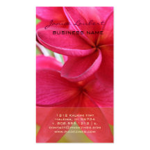 Plumeria rosado hawaiano de PixDezines Tarjetas Personales