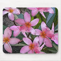 Plumeria rosado Mousepad Tapete De Raton