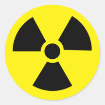 plutonio - elemento radiactivo transuránico pegatina