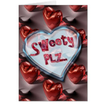 PLZ del Sweetie…. "divertido " Tarjeta