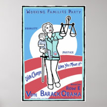 PMA - Cambio del voto como usted medio él - Obama Poster