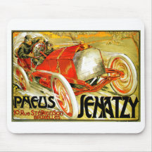 Pneus cansa el poster de Bruselas de la carrera de Alfombrillas De Raton