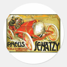 Pneus cansa el poster de Bruselas de la carrera de Pegatina