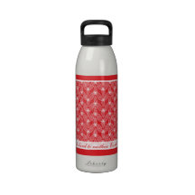 Poca botella de agua de la hoja - rojo