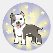Poca estrella Pitbull/Staffordshire Terrier americ Pegatina