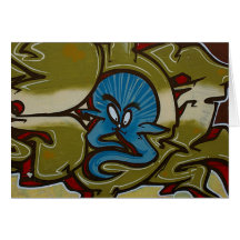 Poca pintada azul del fantasma tarjeta
