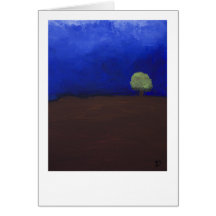 Poca pintura del árbol felicitacion 