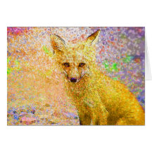 Poca tarjeta del arte del Fox rojo
