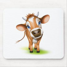 Poca vaca del jersey alfombrillas de ratones