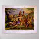 Pocahontas que ahorra la vida de capitán John Smit Posters