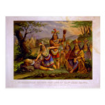 Pocahontas que ahorra la vida de capitán John Smit Tarjetas Postales