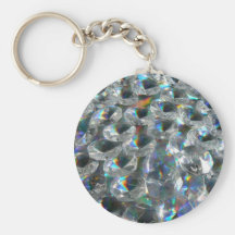 Pocas gemas del arco iris llavero personalizado