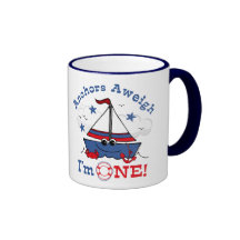 Poco 1r cumpleaños del velero tazas de café