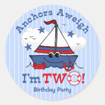 Poco 2do cumpleaños del velero etiqueta