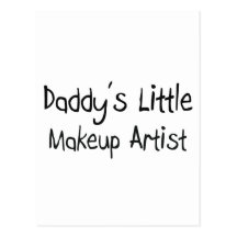 Poco artista del maquillaje del papá tarjeta postal