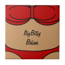 Poco bikini rojo azulejos ceramicos