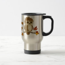 Poco búho del otoño Whoo Taza De Café