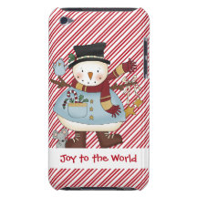Poco caso del iPhone del muñeco de nieve de los in iPod Case-Mate Funda