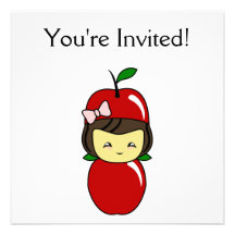 Poco chica de Kawaii Apple Anuncio Personalizado