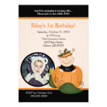 Poco cumpleaños de la foto de Halloween 5x7 de la  Invitación