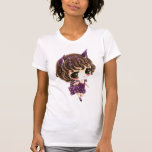 Poco cutie en vestido púrpura de los lunares camisetas