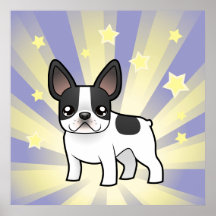 Poco dogo francés de la estrella posters