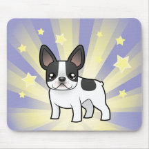 Poco dogo francés de la estrella tapetes de raton