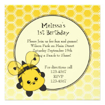 Poco manosea la abeja Cutie invitaciones