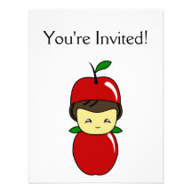 Poco muchacho de Kawaii Apple Anuncios