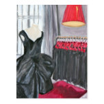 "Poco vestido negro " Tarjetas Postales
