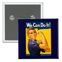 ¡Podemos hacerlo! Rosie el vintage WW2 del remacha Pins