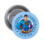 Poder de la fuerza del valor del superhombre pins
