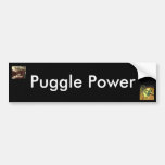 Poder de Puggle Etiqueta De Parachoque