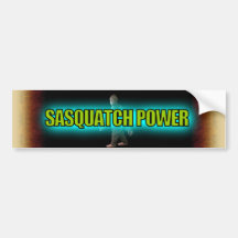 PODER DE SASQUATCH PEGATINA DE PARACHOQUE