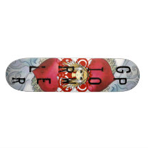Poder del chica del animado tabla de skate