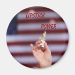 Poder del lápiz labial iman de frigorífico