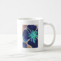 Poder floral tazas de café
